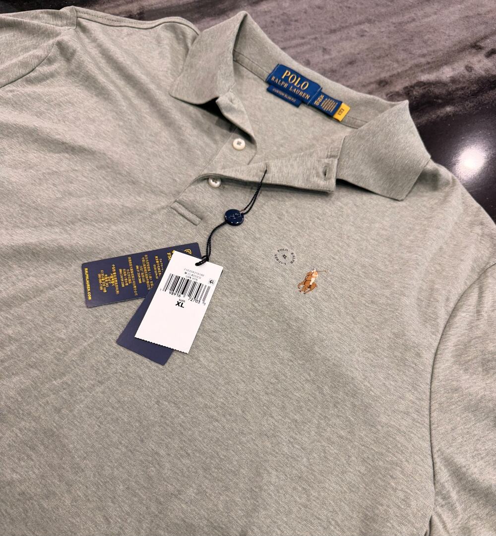 Polo Ralph Lauren Custom Slim Fit Polo Shirt NWT XL Heather Green